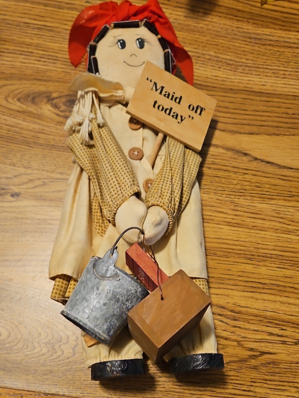 Maid Off Today Vintage Doll